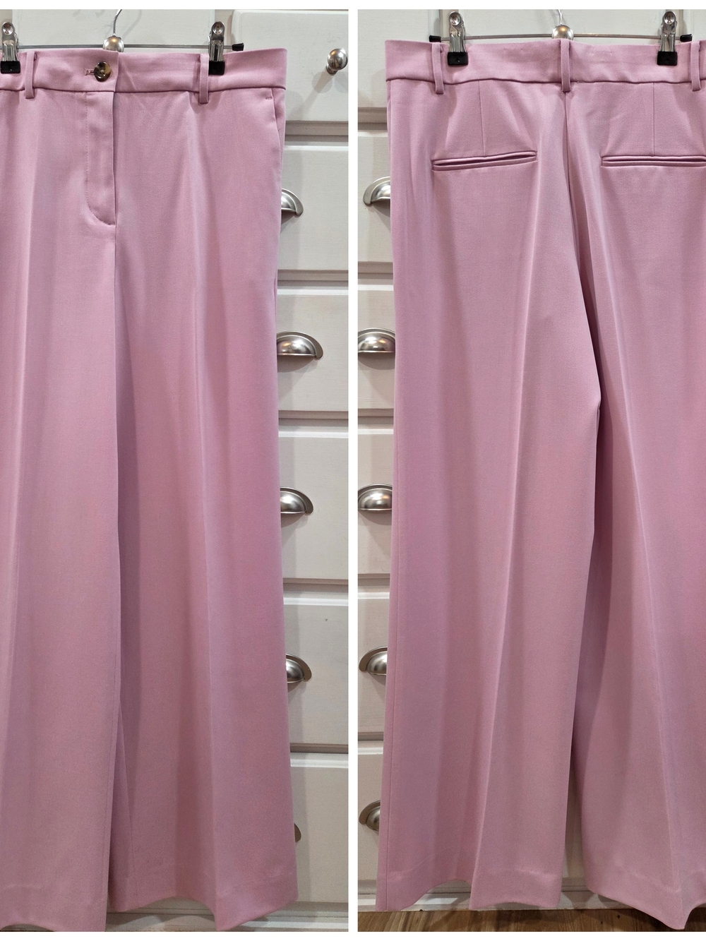 Ann Taylor Pastel Lilac Wide-Leg Trousers - Picture 2 of 10